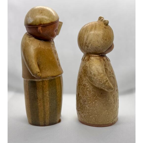 Vintage Fitz And Floyd Stoneware Japan Figurines - Boy & Girl Set - Picture 6 of 10